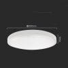 Oprawa sufitowa plafoniera V-TAC 24W LED SAMSUNG CHIP okrągły 35cm natynkowy pilot czujnik ruchu IP44 biały VT-8624S 4000K 2500l